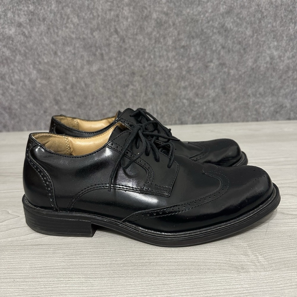 Croft & Barrow Bowman Black Leather Oxford Dress Shoes Sz 9M Men's iCore